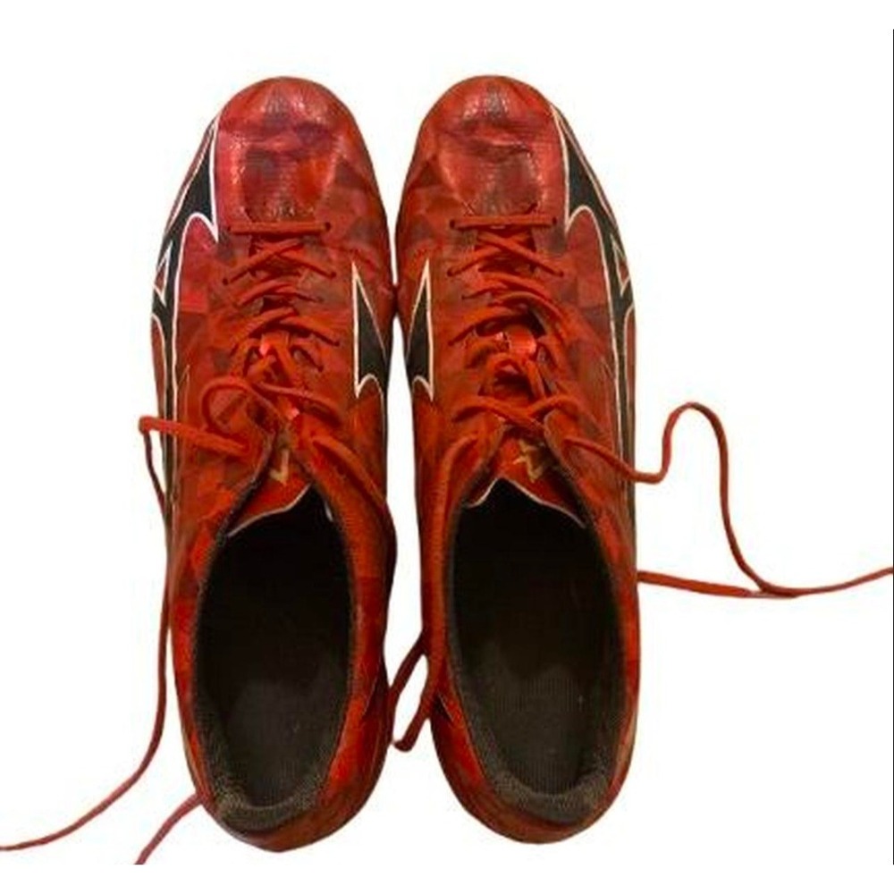 Mizuno Alpha Soccer Cleats Mens 10.5 Red Black Firm Ground FG‎ Football Boots